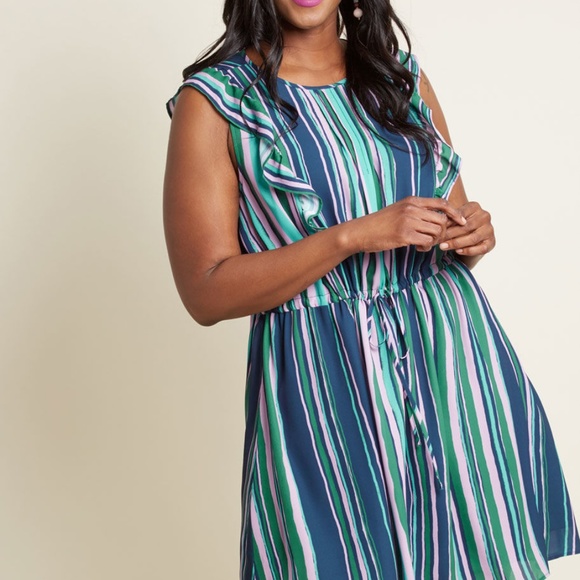 Modcloth Dresses & Skirts - Stripe Drawstring Waist Dress Modcloth IX